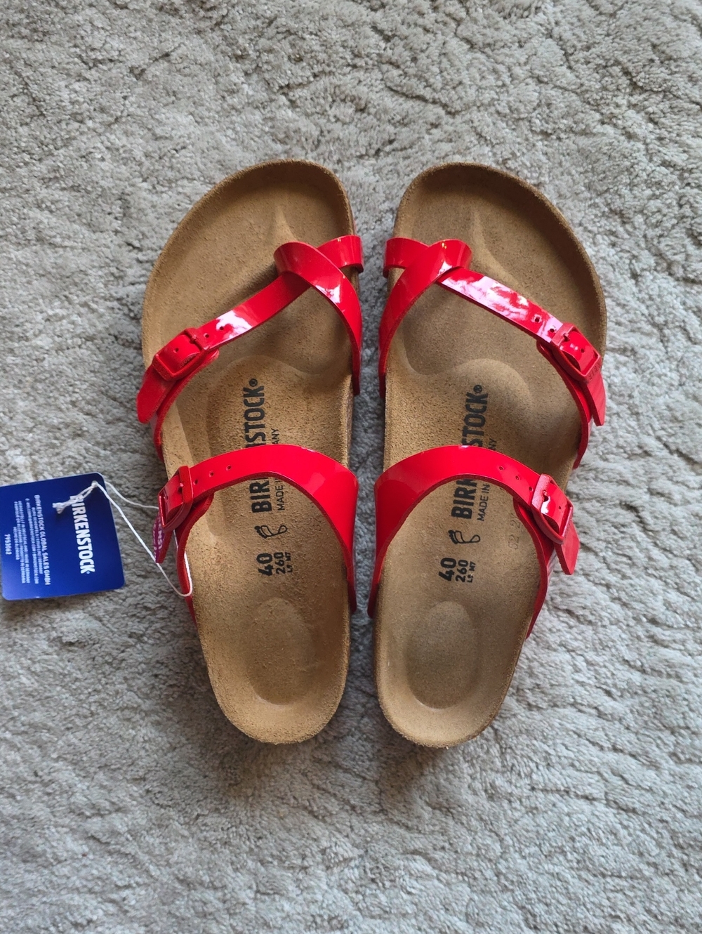 Birkenstock Women’s Red Patent Mayari Sandals